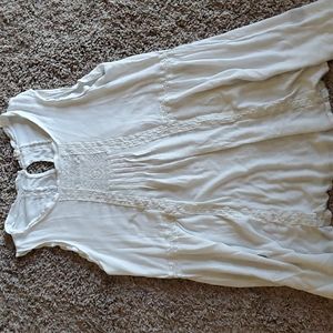 White flowy soft tank top